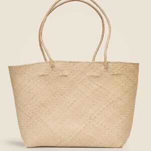NWT Bembien Lola Rattan Tote Bag - Natural